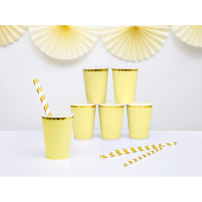 Party Deco - Čaše svetlo žute